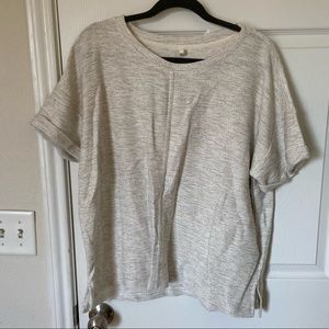 Lou & Grey white short-sleeved sweater